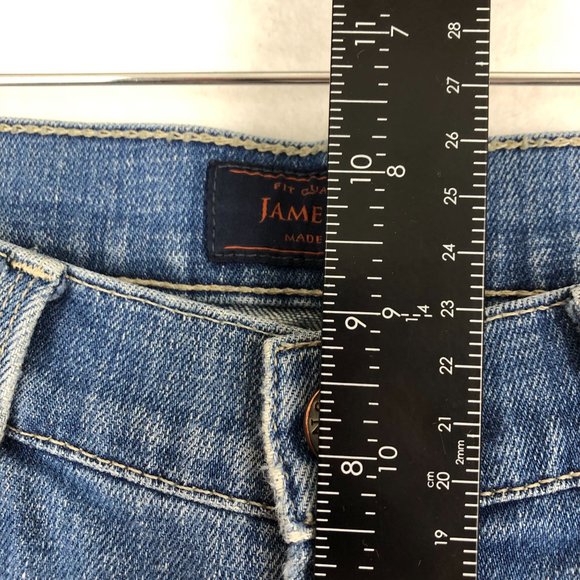 James Jeans Women's Size 26 James Twiggy Ankle Distressed Blue Skinny Jeans USA - Picture 6 of 13